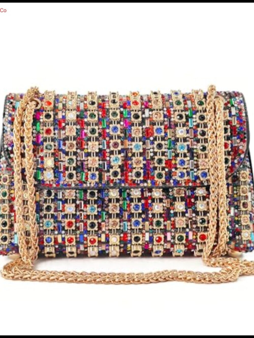 Rhinestone Evening Clutch Purse with Strap Formal Handbag for Weddings